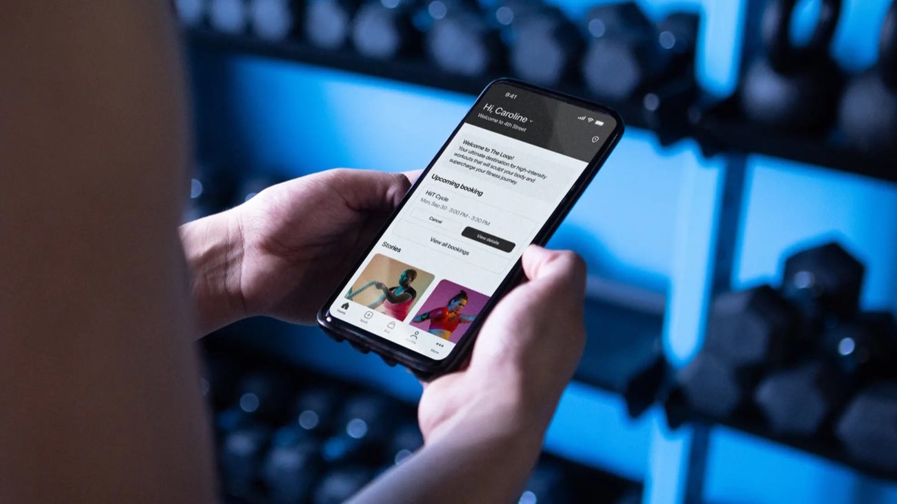 Mindbody branded app screens