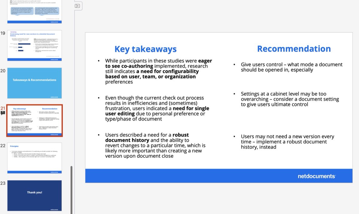 Research takeaways: editing control and document history were the top priorities