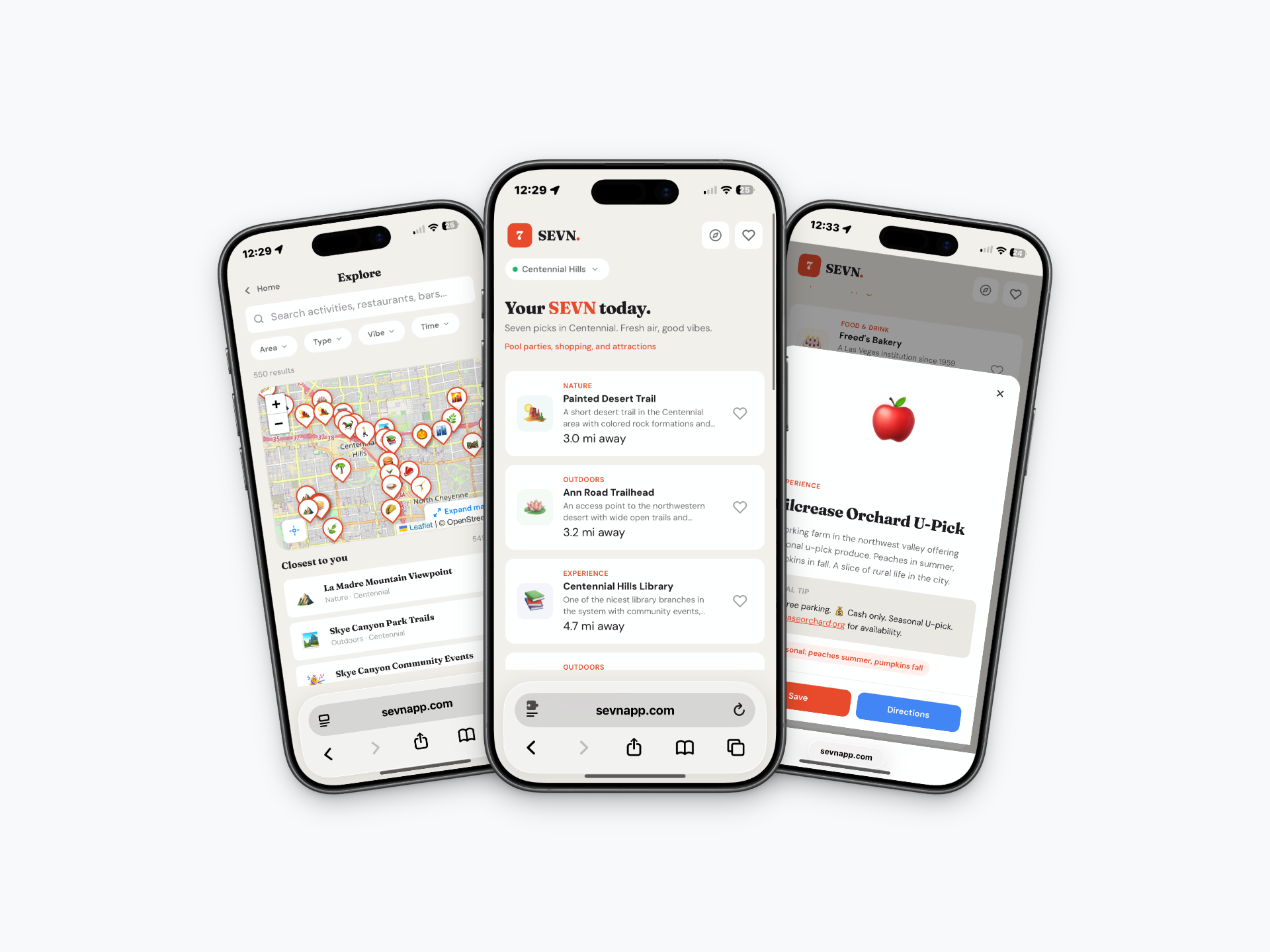 SEVN app on iPhone